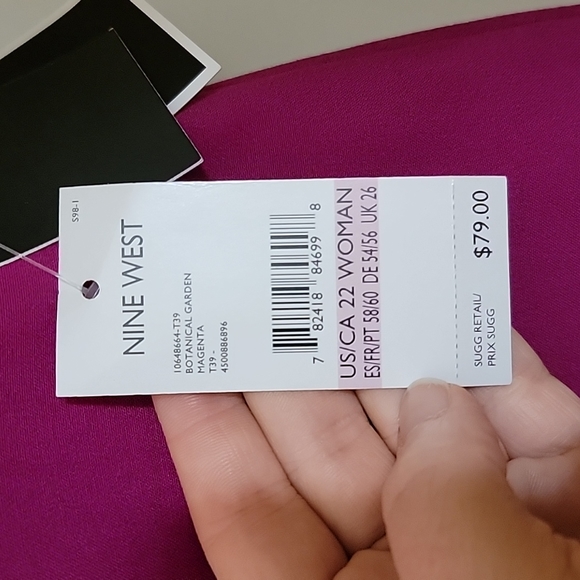 Nine West Magenta Straight/Pencil, New with Tags - Picture 4 of 7